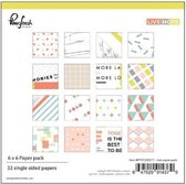 Pinkfresh: Live More Paper pack single sided papers 6x6inch (PFRC200217)