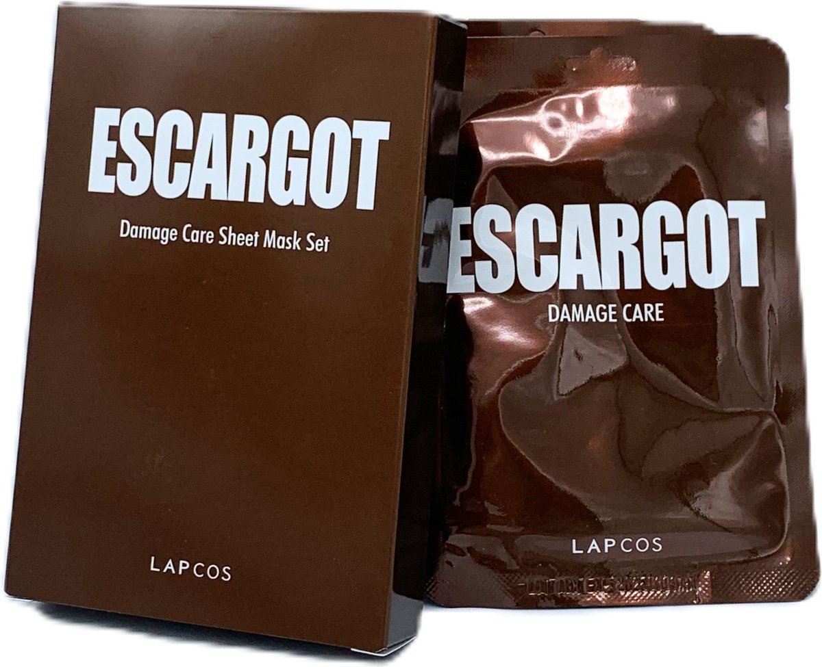 Goedkoopste Lapcos Escargot Tissuemasker – 5 Stuks – Regenererend Gezichtsmasker met Slakkenslijm, Spirulina & Kamille – Versterkt de Huidbarrière – Anti‐aging & Kalmerend | Beautymaskers.nl