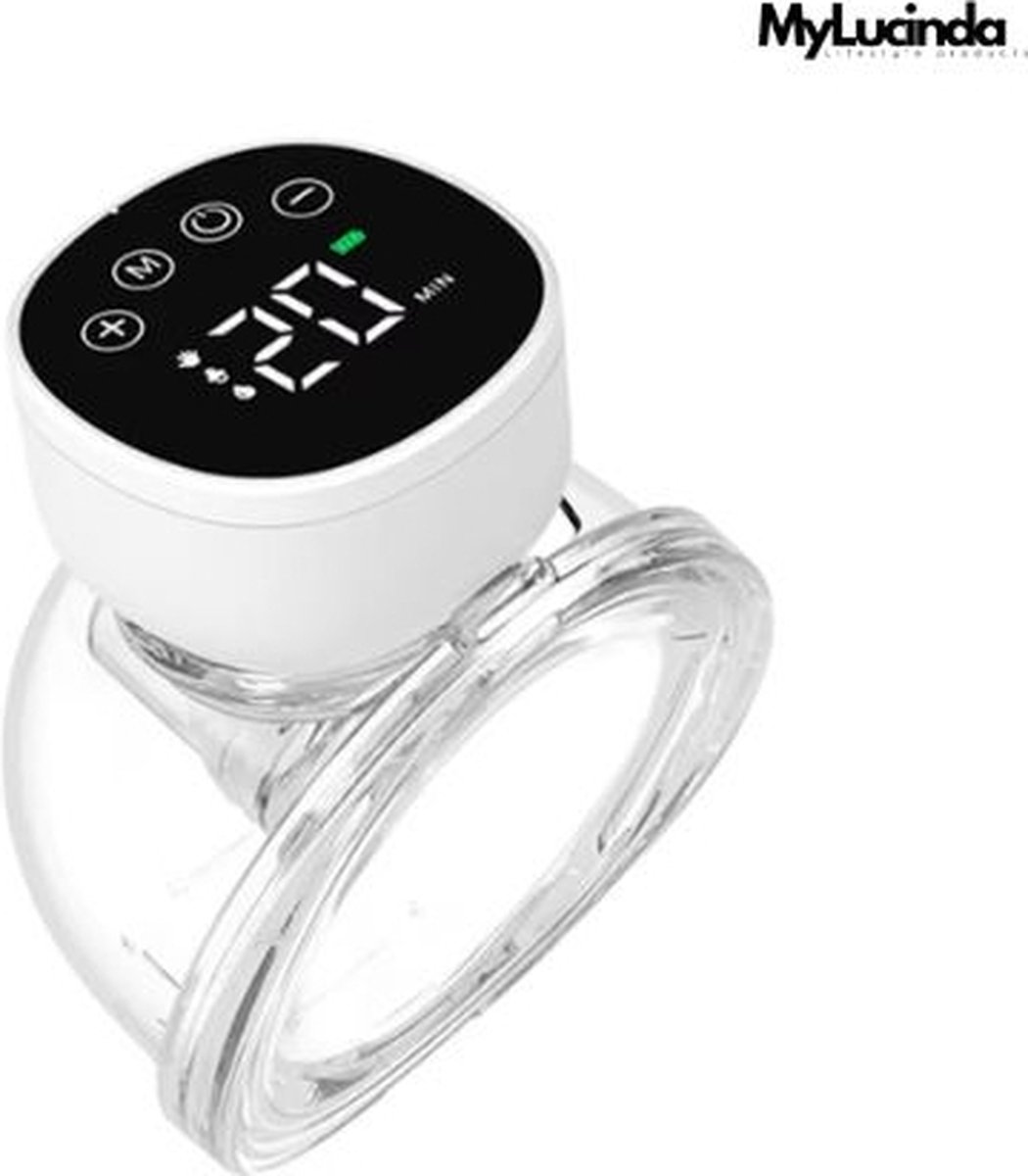 Goedkoopste MyLucinda® - Elektrische Borstkolf - Draagbaar en Handsfree - Met Aanraakpaneel, LED-scherm en Anti-Backflow Systeem - BPA-vrij