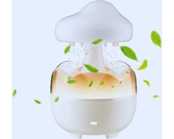 Cloud Rain Luchtbevochtiger Met 7 Kleuren LED Verlichting En Regen Geluid – Creatieve Bevochtiger Met Afstandsbediening Voor Slaapkamer En Woonkamer