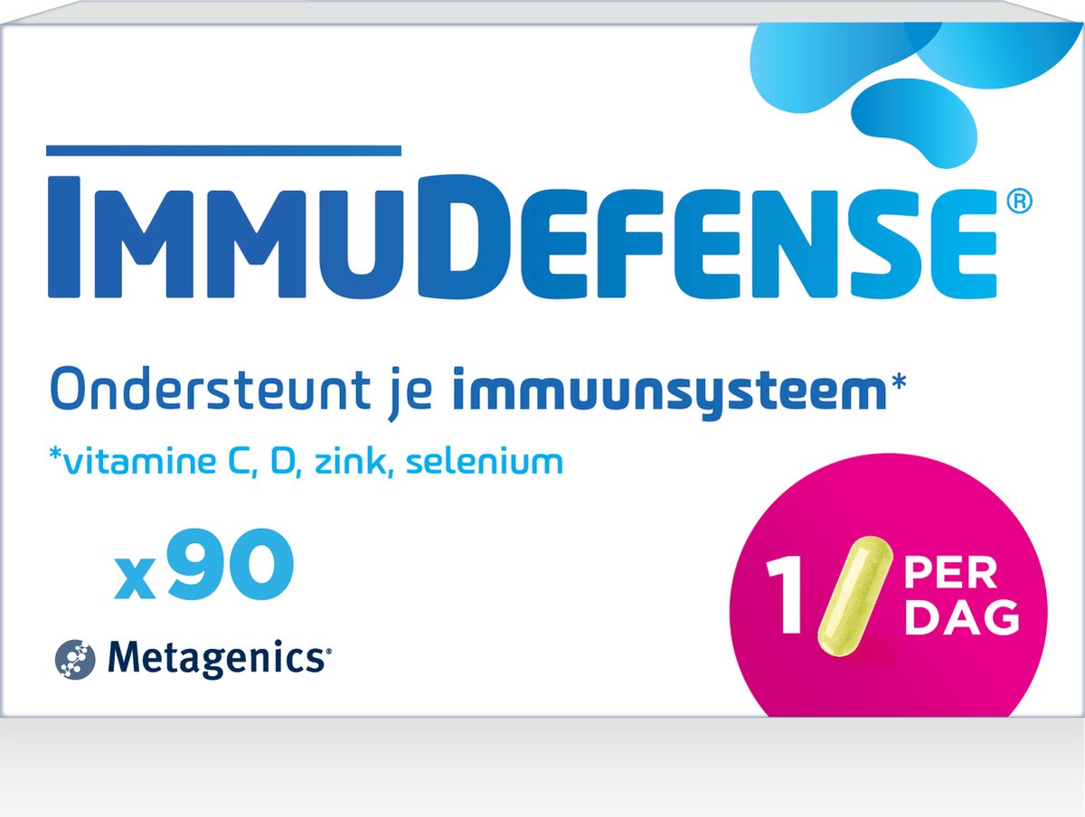 Goedkoopste ImmuDefense – Vitamine C, D, Zink & Selenium – Ondersteunt Immuunsysteem, Versterkt Immuniteit & Verhoogt Energie bij Vermoeidheid – Complete Multivitamine Weerstandssupplement Volwassenen (man/vrouw) – Vegetarisch – 90 Capsules (3 maanden voorr