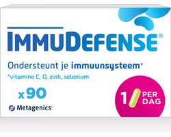 ImmuDefense – 90 Capsules - Vitamine C, D, Zink & Selenium – Vegetarisch - Ondersteunt Immuunsysteem, Versterkt Immuniteit & Verhoogt Energie bij Vermoeidheid – Complete Multivitamine - Weerstandssupplement voor Volwassenen