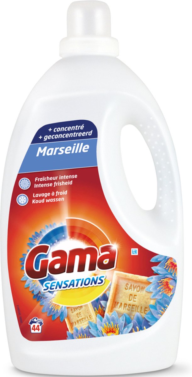Goedkoopste Gama - 3 in 1 - Le Choix Malin - Marseilla - Vloeibaar Wasmiddel - 2,2L - 44 Wasbeurten