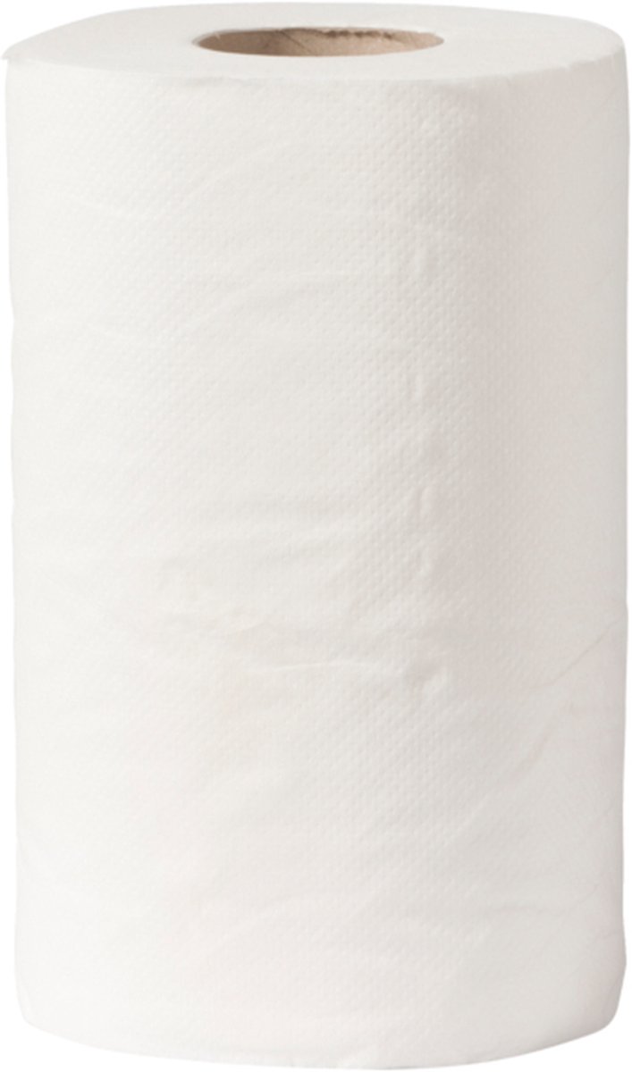 Poetspapier | 1-laags | 20cm | 105m | cellulose | wit | 12 stuks