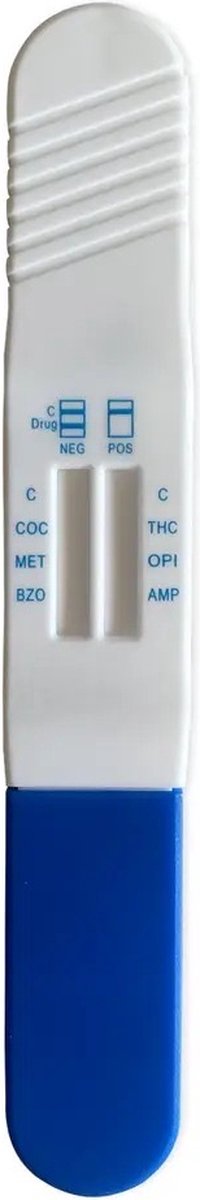 Goedkoopste Multi-Drugs Speekseltest - 7 drugs - COC/MET/KET/BZO/AMP/MOP/THC - 1 stuk