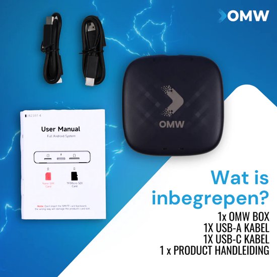 OMW TV BOX - Android 13 - 8GB/128GB - Live TV - YouTube - Netflix
