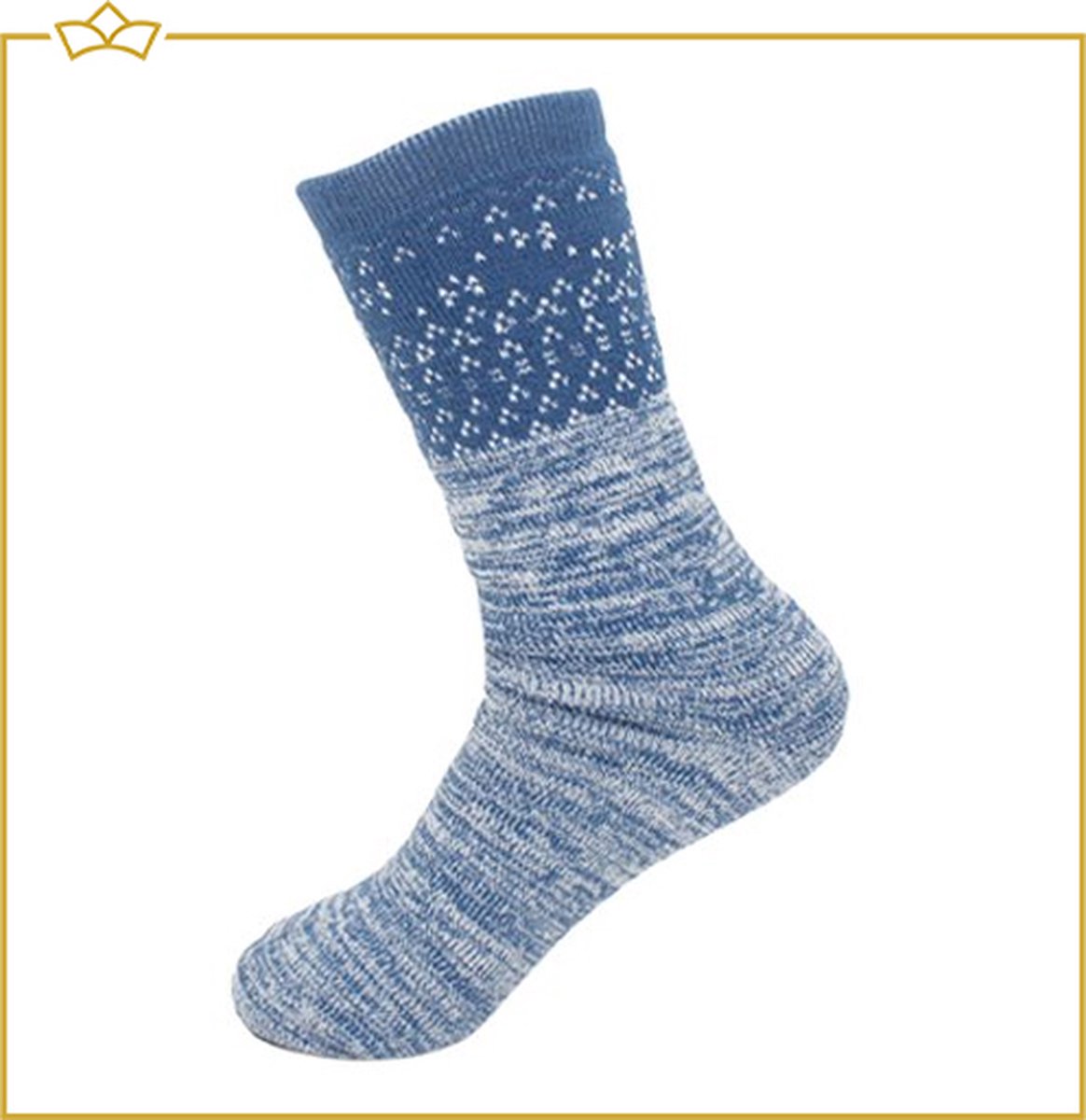 ATTREZZO® Dikke Sokken - Dames - Blauw - maat 39-42 - Winter Sokken - Nordic Socks