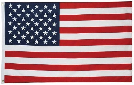 Scoby - Amerikaanse Vlag - American Flag - Verenigde Staten - 90x150cm - Original Colors - Strong Quality - Inclusief Bevestigingsringen