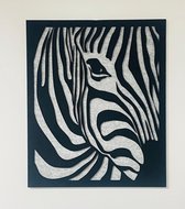 Panneau mural acoustique en feutre PET - Zebra - Animaux - Grijs - Zwart - Art - 70cm x 59cm x 18mm - Feutre PET issu de bouteilles PET recyclées - Décoration murale - décoration murale acoustique - Décoration murale - Moderne - Animal