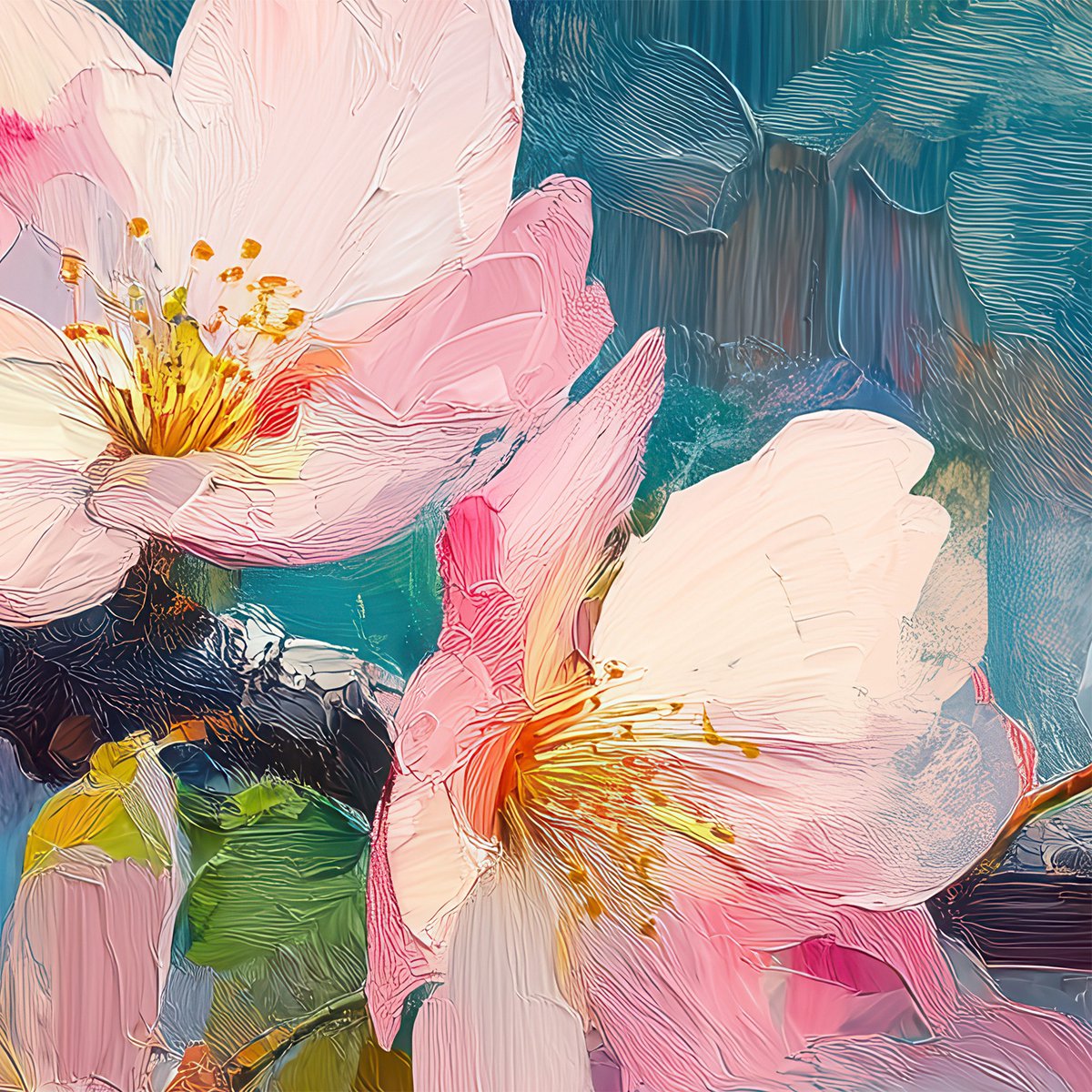 Japandi-stijl landschap posters bloemen kersenbloesem canvas schilderij prints muurkunst foto's voor woonkamer woondecoratie 80 x 110 cm x 3 stuks frameloos