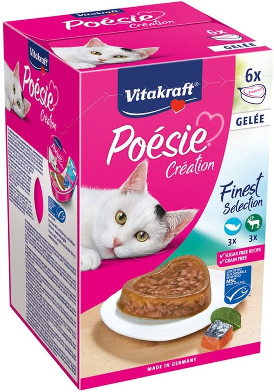 Vitakraft PoÃ©sie CrÃ©ation multipack gelei - natvoer - 6x85 gr