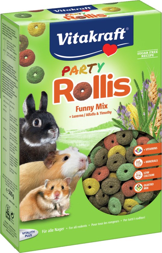 Vitakraft Party Rollis - Knaagdiersnacks - 500 gram