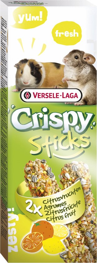 Foto: Versele laga crispy sticks cavia chinchilla citrus knaagdiersnack 2x55 g