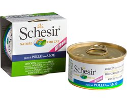Schesir Kattenvoer Kitten 3-12 Kip - Aloe in Gelei 85 gr