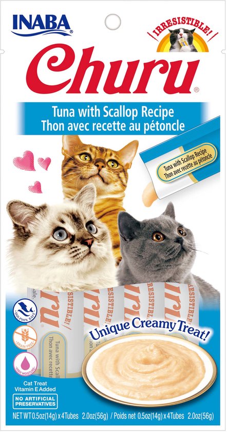 Inaba - Churu Tuna Scallop Kattensnack.