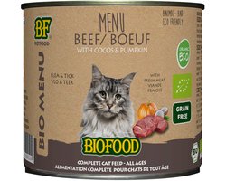 Biofood Organic - Biologisch Kattenvoer Natvoer - Rund - 200 gr NL-BIO-01