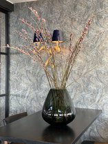 Glazen vaas - Smokey vazen - 20x22 cm - Natuurlijk Bloemen - Windlicht Glas