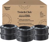 Tommee Tippee Twist & Click geavanceerde luieremmer navullingen (cassettes) met meerlaags antibacterieel folie, verpakking met 6 stuks (verpakking kan variëren)