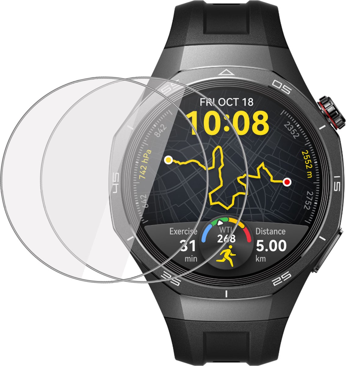 2x Screenprotector geschikt voor Huawei Watch GT 5 Pro 46mm - Folie Screen Protector