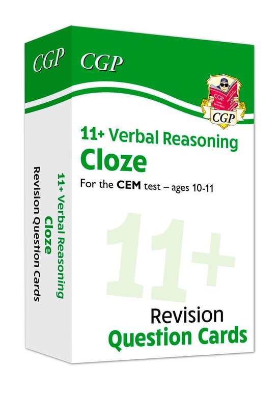 New 11+ CEM Revision Question Cards: Verbal Reasoning Cloze  ... - cover