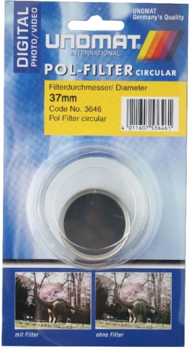 Polarisatiefilter 37 mm zilver