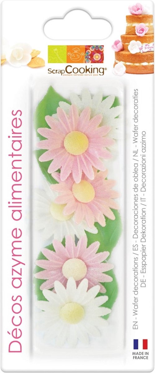 ScrapCooking Eetbare Papieren Decoratie Madelief & Blad set/12