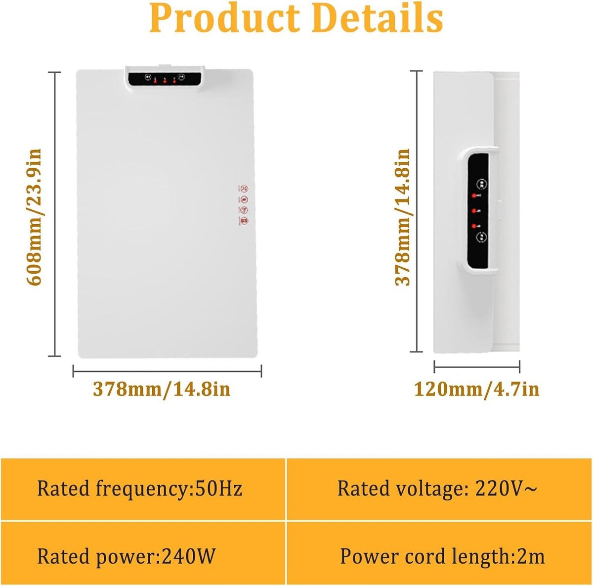 Neo Tools Elektrische verwarming 3kW, industrieel, instelbare regeling, IPX4