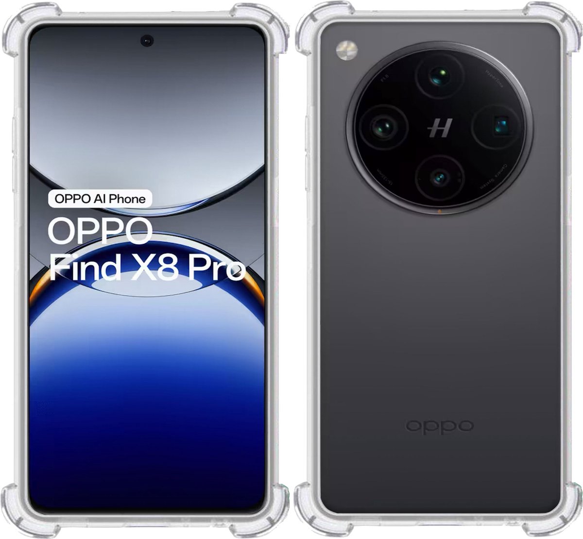 Hoesje geschikt voor OPPO Find X8 Pro – Extreme Shock Case – Case Transparant