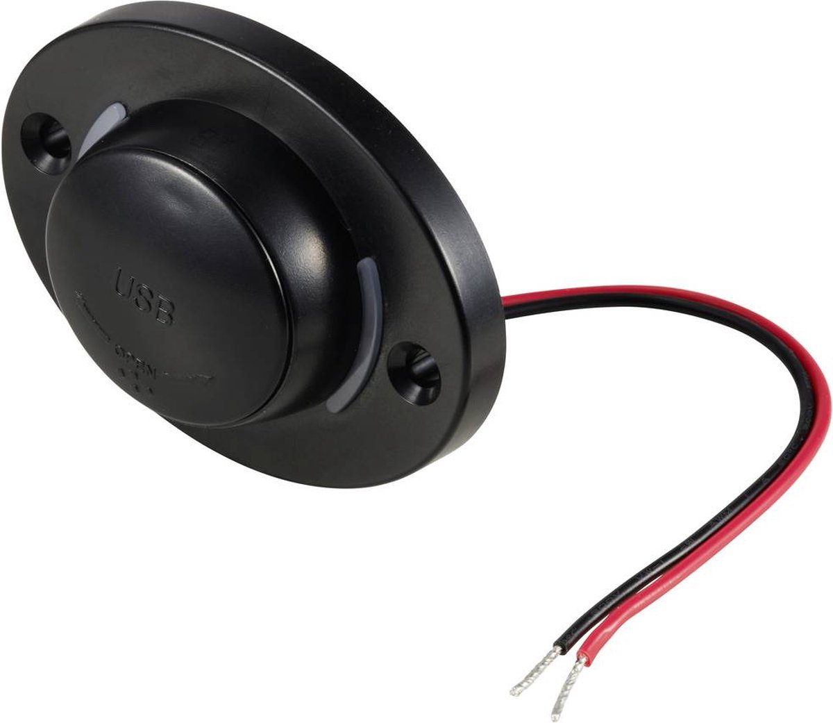 TRU COMPONENTS TC-12114148 Dual USB-A inbouwbus met verlichting Inhoud: 1 stuk(s)