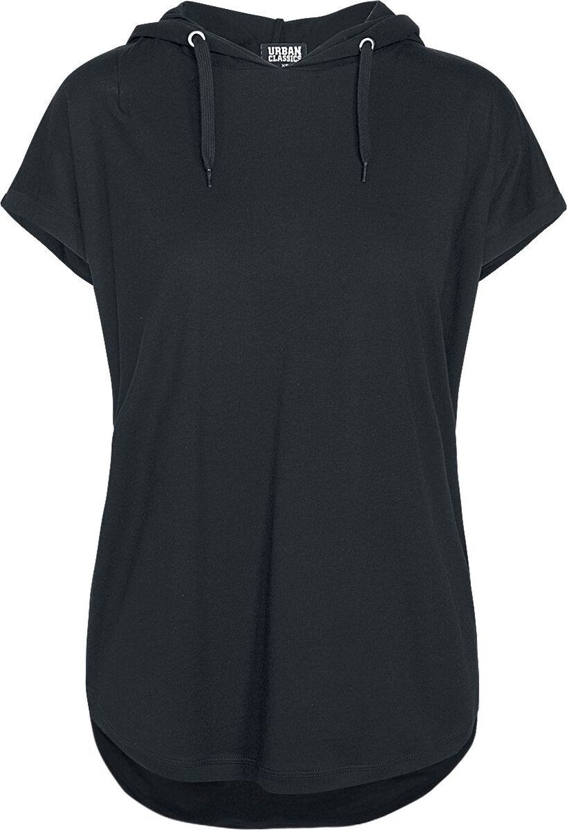 Urban Classics Sleeveless Jersey Hoodie Dames T-shirt – XS Zwart