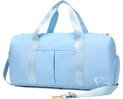 Aramae® - Sporttas Dames - Fitness Tas - Gymtas - Weekendtas Dames - Sport Tas - Lichtblauw