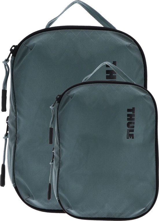 THULE Sac de vêtement Compression Packing Cube Set Pond Gray Bleu gris