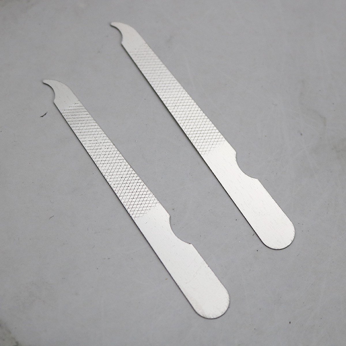 Goedkoopste 3 stuks dubbelzijdig Nagelvijl - Top Kwaliteit - RVS-Nagelverzorging - lengte 7.5cm -merk Fyfanie-Kleur zilver