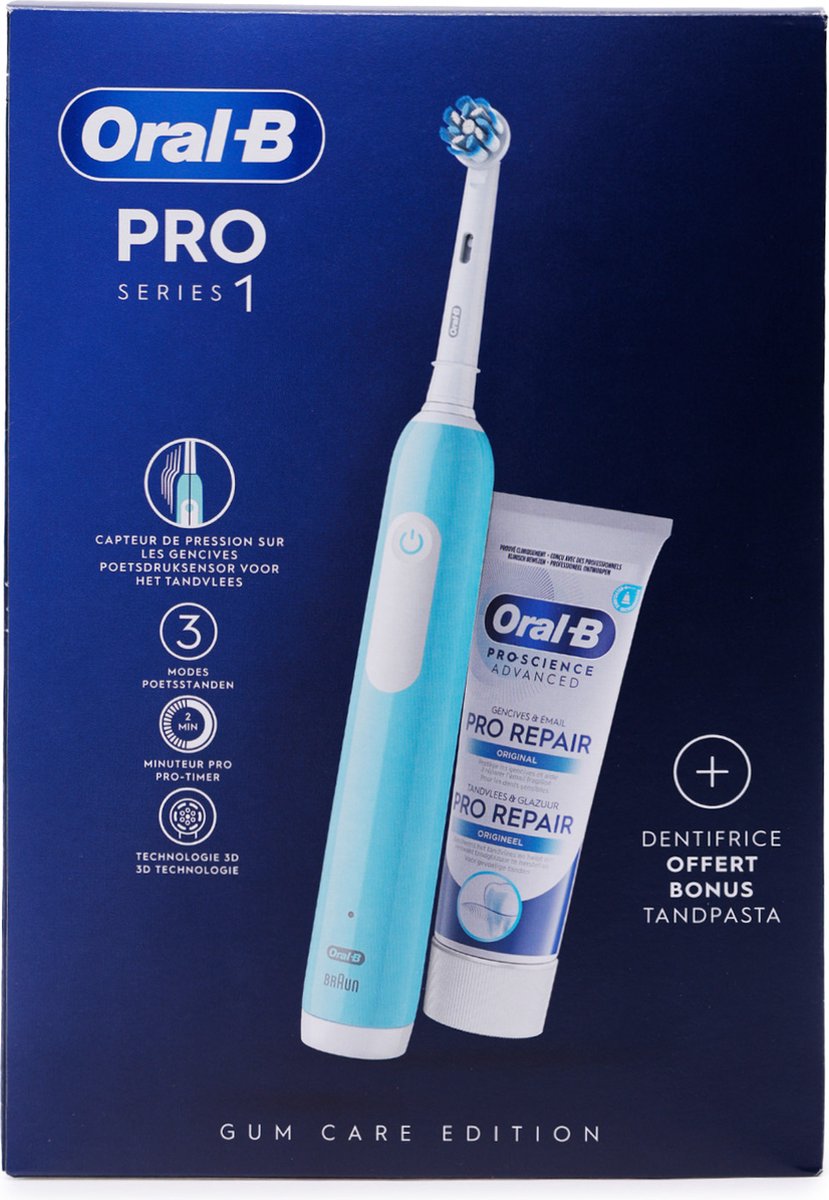 Afbeelding 2 van OralB Pro series 1 elektrische tandenborstel met OralB tandpasta