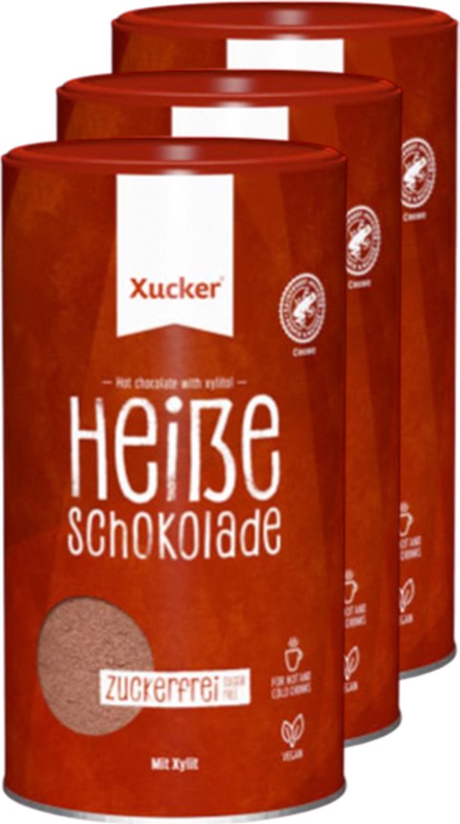 Xucker | Xylitol Hot Chocolate 800g | 3 stuks | 3 x 800 gram