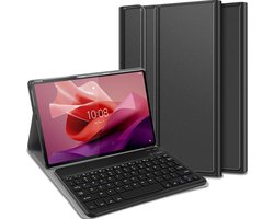 Cazy tablet Hoes met Toetsenbord geschikt voor Lenovo Tab P12 - AZERTY Bluetooth Keyboard Case - Zwart