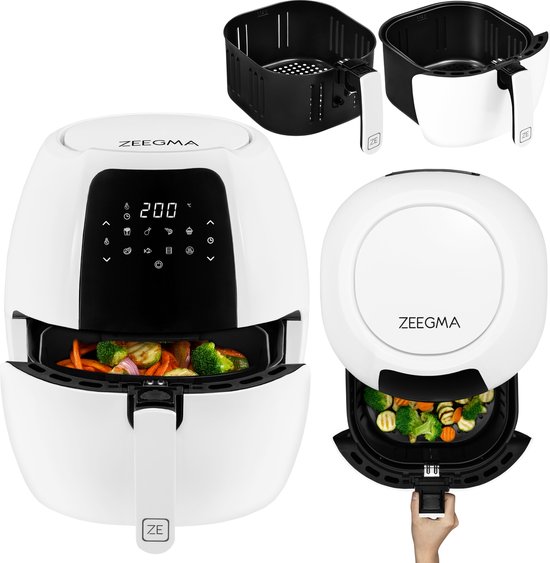 Zeegma Knapper Grand Airfryer XXL 7.7L 1800W Wit - Zeegma - €59,99