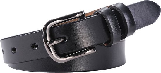 Riem Sorprese Femme - Zwart - Cuir - 90 cm - Ceinture - Peut être raccourcie - Ajustable