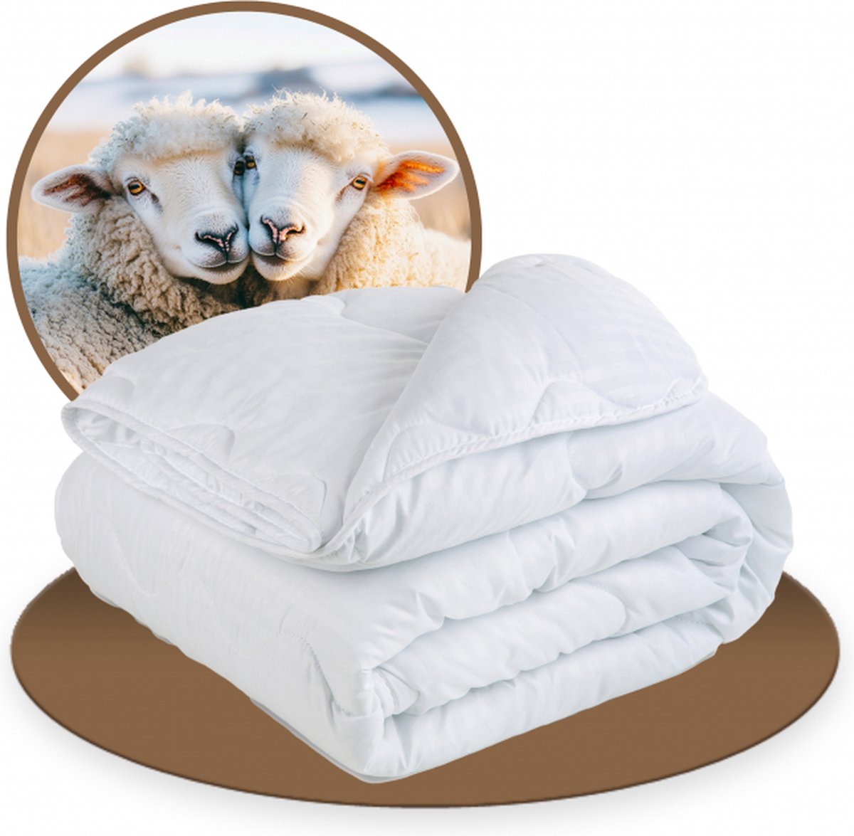 Zavelo Texels Waddenwol Dekbed Enkel - 240x220 cm