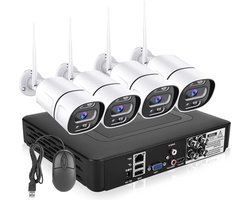 4-kanaals CCTV-videorecorder - AHD/CVI/TVI/DVR/NVR - Realtime Video Recorder - Surveillance Camera Systeemkit - Home Security (EU) .