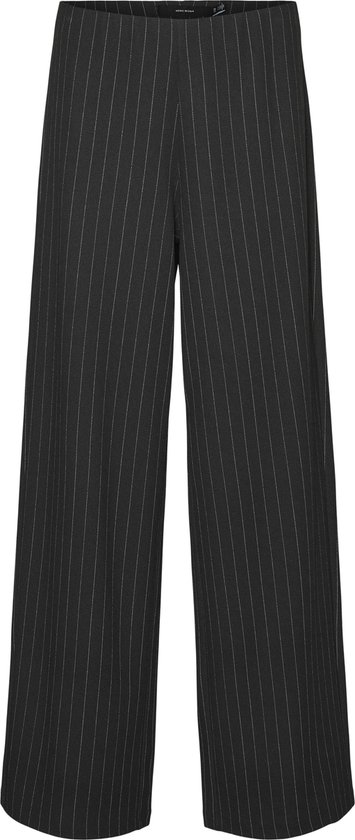 Vero Moda Broek Vmberlin My Mw Wide Print Pant Noos 10322357 Obsidian/oatmeal Dames Maat - W26 X L30