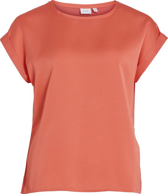 Vila T-shirt Viellette S/s Satin Top - Noos 14059563 Dubarry Dames Maat - 34