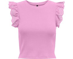 ONLY - ONLMATHILDA S/L LACE DETAIL TOP JRS NOOS - Meisjes - Tops