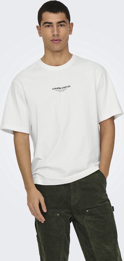 Only & Sons T-shirt Onscurated RLX imprimé SS Tee 22030925 Cloud Dancer taille homme- S