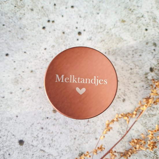 Melktandendoosje - Roestbruin - Metalen tandendoosje - Bewaarblikje tandjes van Simply for kids — afbeelding 3