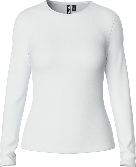 Chemise femme manches longues Pieces - Long Tee - S - Wit