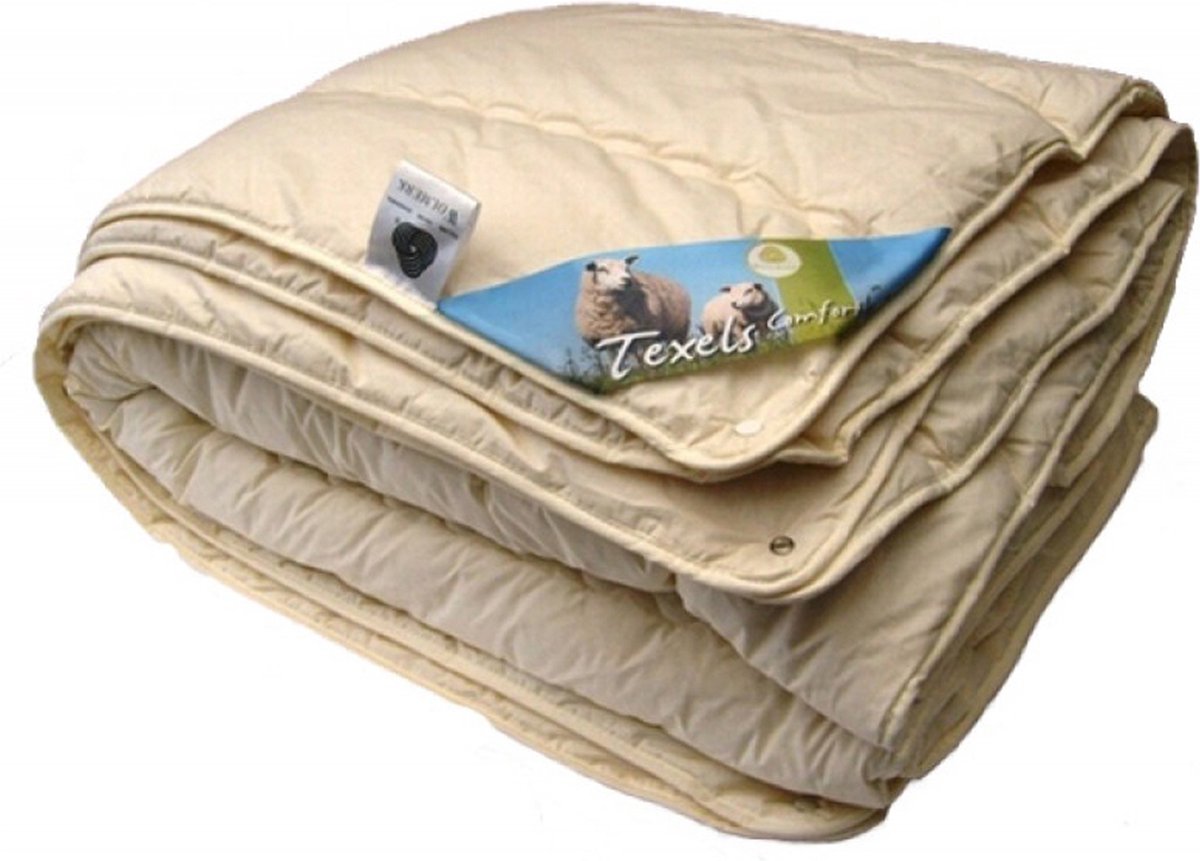 Texels Comfort Luxe 4-Seizoenen Wollen Dekbed - Eenpersoons - Extra Lang - 140x220 cm