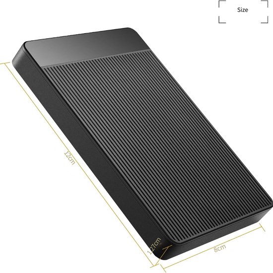 Externe Harde Schijf Extern 500GB Ultra Slim Draagbare Harde Schijf USB kabel HDD Opslag Compatibel voor PC, Mac, Laptop, Xbox, Xbox One, PS4 (Zwart) HD-006 - 500GB - Zwart van Merkloos — afbeelding 4