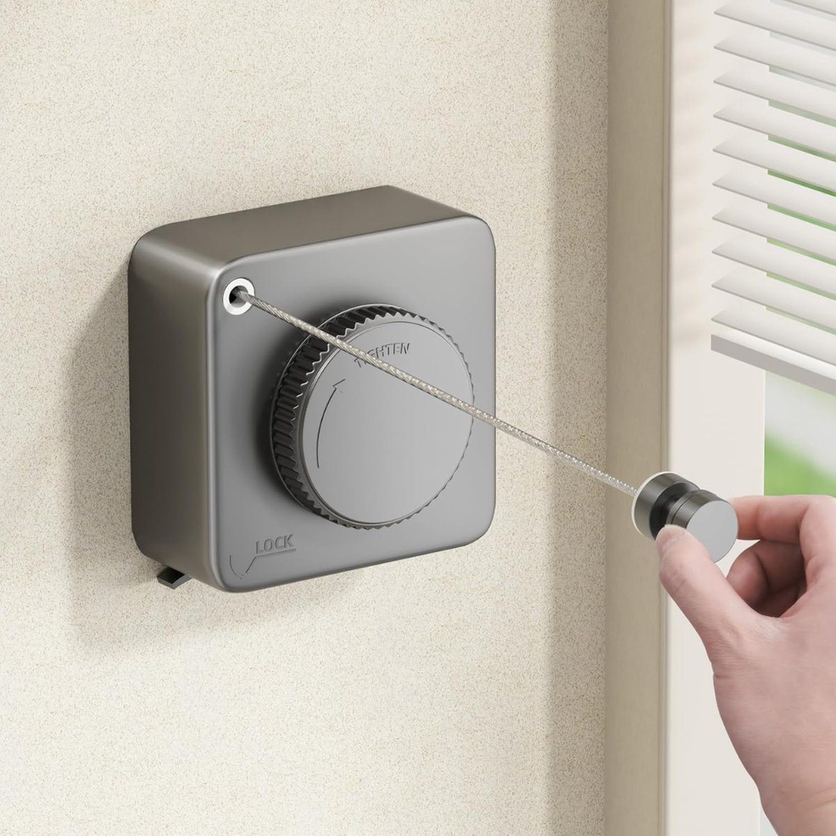 Goedkoopste White-Label® Waslijn Uittrekbaar - Wanddroogrek - Wasdraad - Grijs