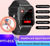 Ppwolf Sport Santé montre Smart 2023 Nieuwe PTT ECG glycémie sucre  pression surveillance de la fréquence cardiaque montre intelligente pour  hommes